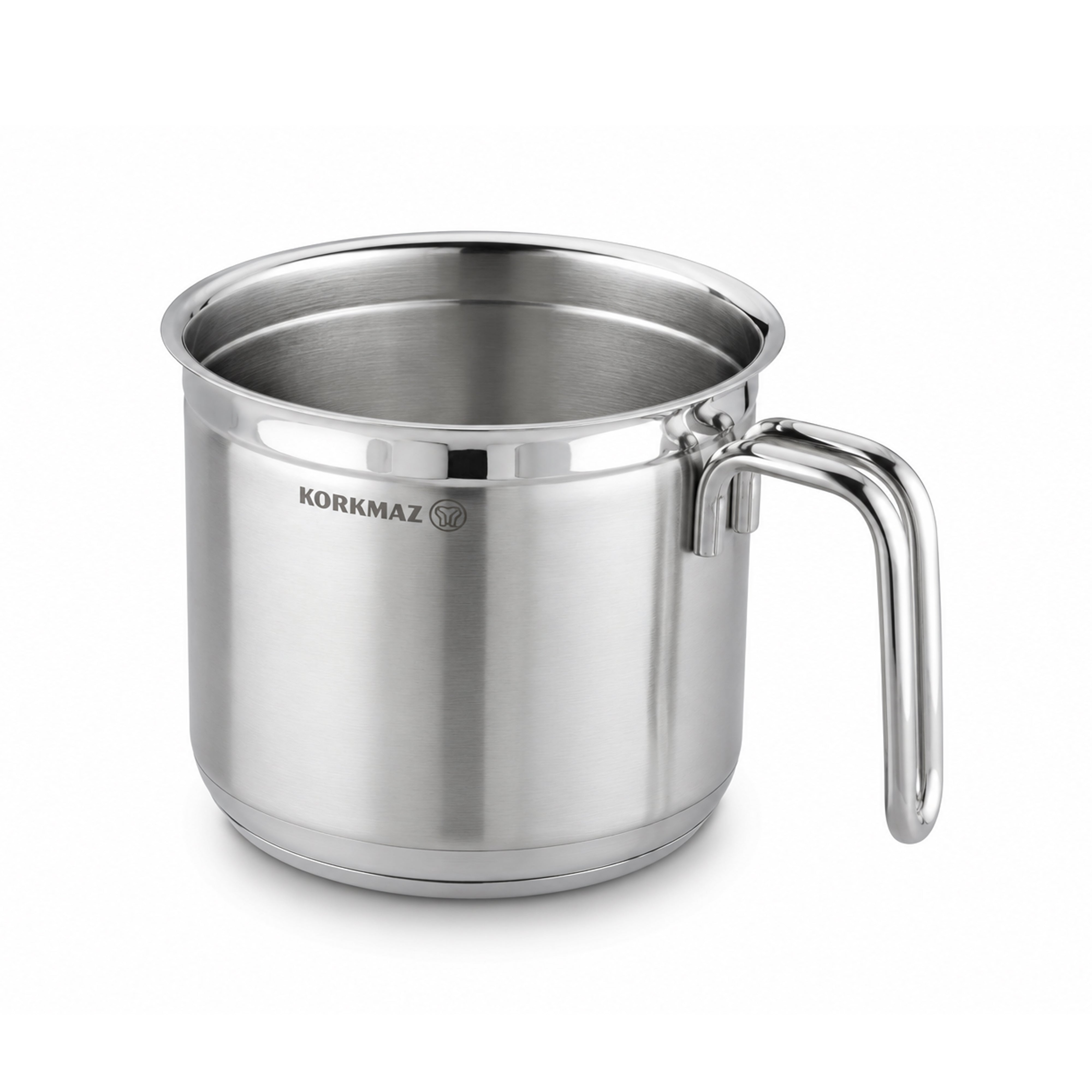 Korkmaz Alfa Grande 14 Pieces Stainless Steel Cookware Set | Stainless Steel Induction Compatible Tri-Ply Bottom Pots and Pans Set | Silver - KA1089