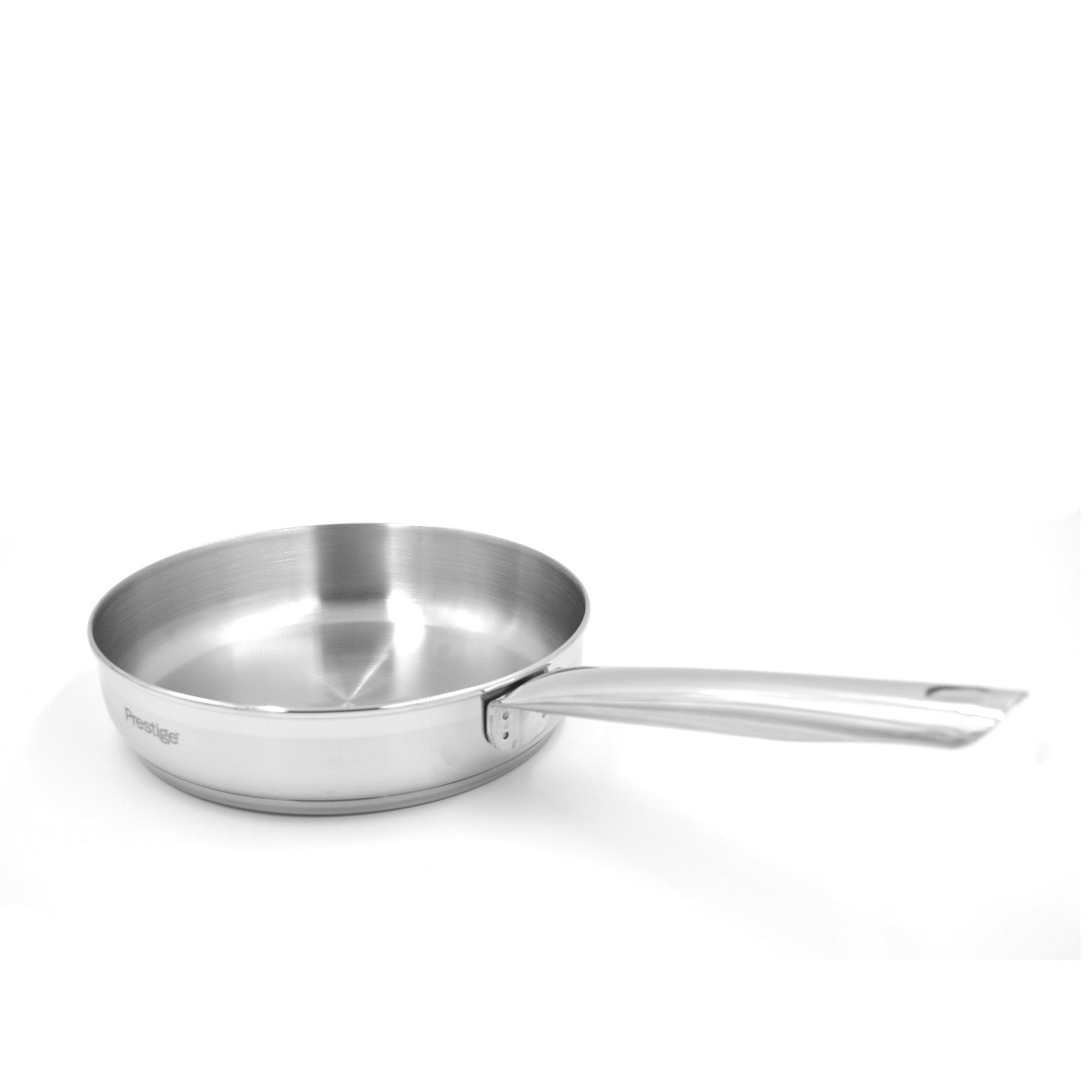 Prestige Infinity Stainless Steel Open Fry Pan 20cm | Induction Compatible Frying Pan | Silver - PR77366