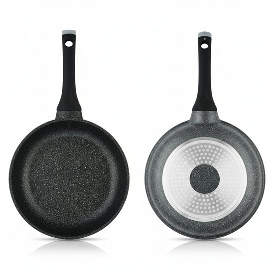 Prestige Essentials 9pcs Pots and Pans Set | Nonstick Cookware Sets | Granite Pots Set | Kitchen Induction Pots and Pans Cooking Sets | Pan Sets for Cooking | Black - PR80989