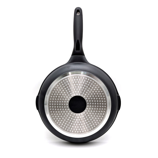 Prestige Essentials Cast Aluminum Wok with Glass Lid 28cm | Non stick Induction Compatible Cooking Pot | Black - PR81167