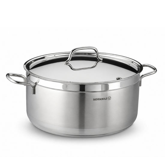 Korkmaz Alfa Stainless Steel Casserole 16X9 Cm / 1.8 L. | KA1016