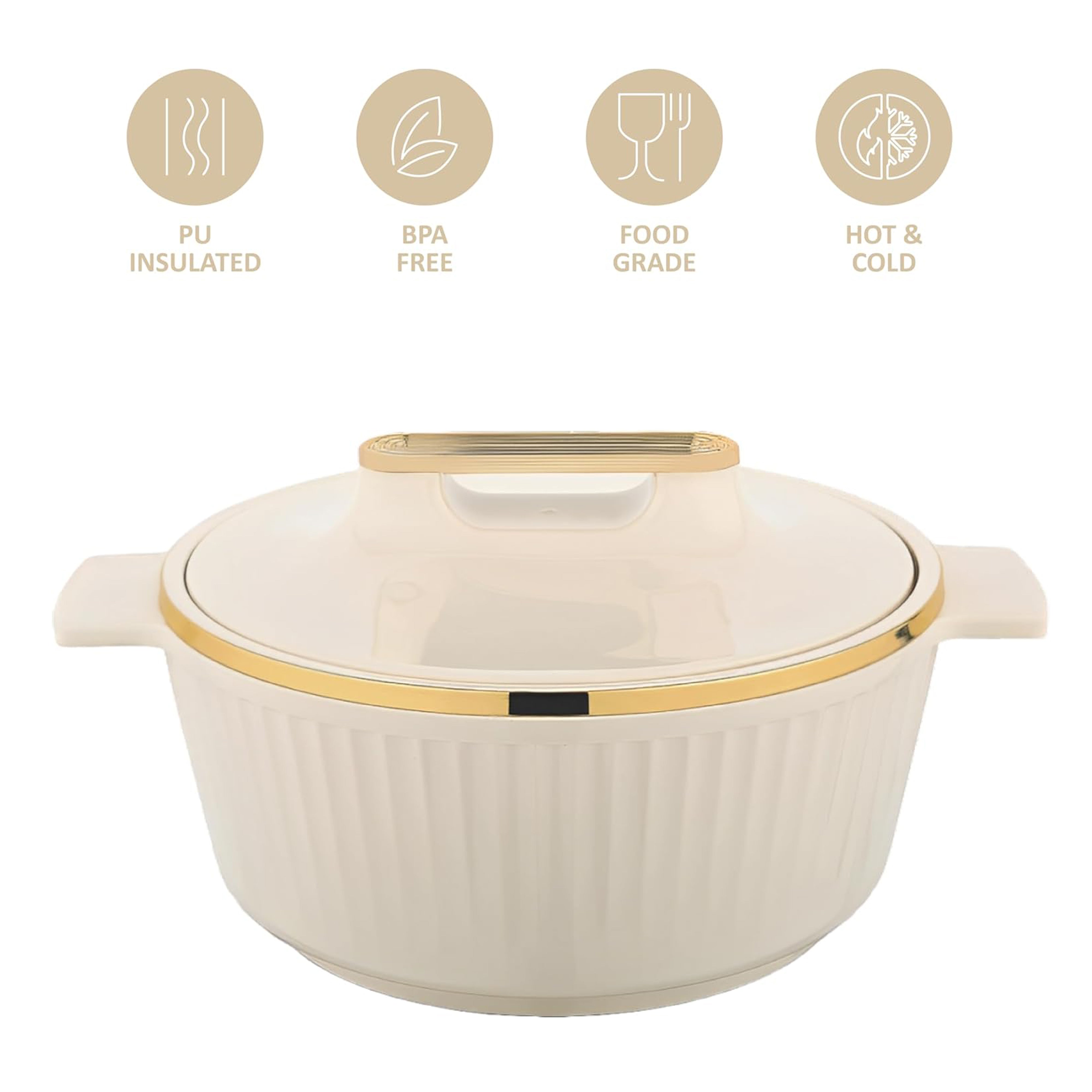 Asian Fancy Insulated Casserole Dlx 3500 Ml - Beige | AF2089B