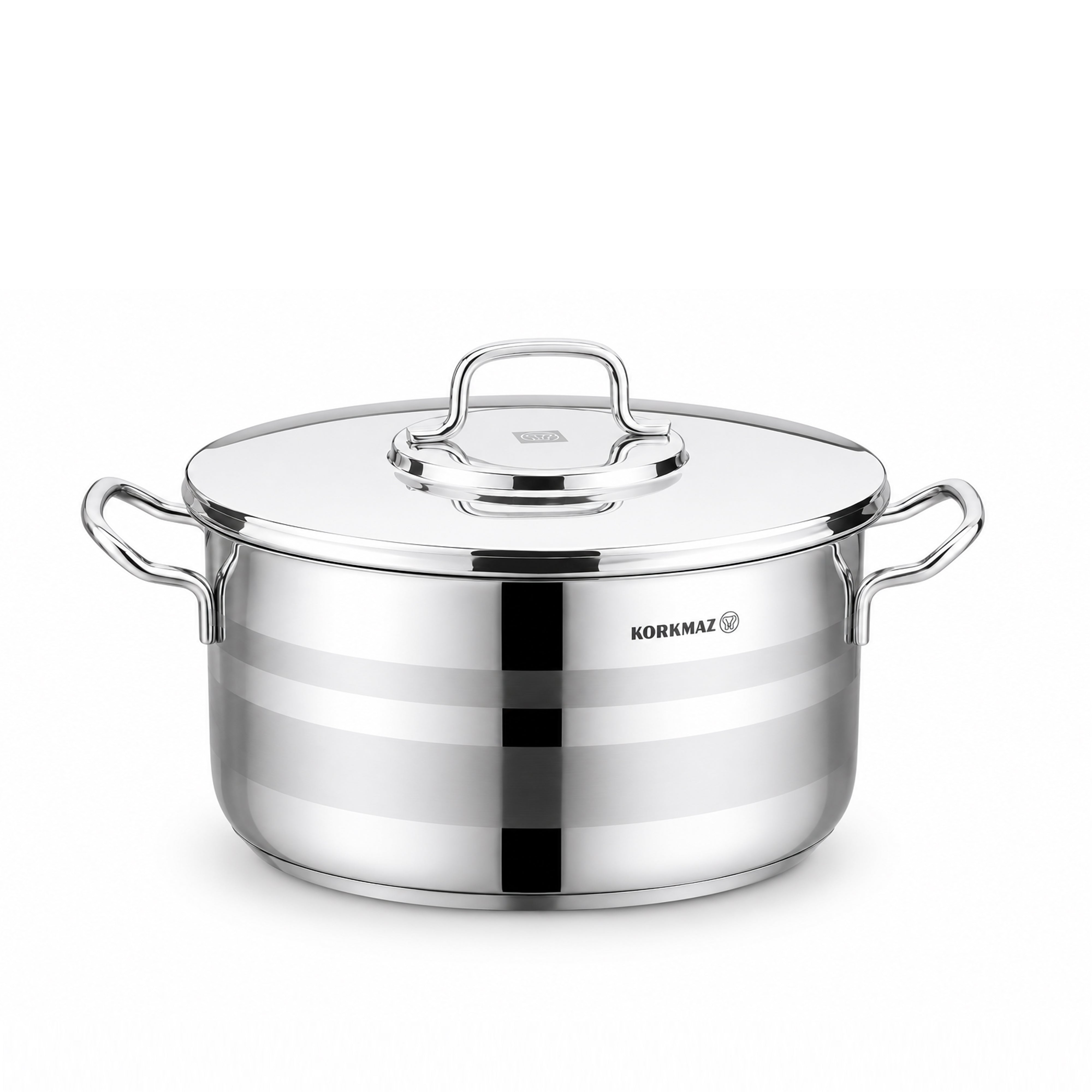 Korkmaz Astra 9 Pcs Stainless Steel Cookware Set | Stainless Steel Pots and Pans Set | Induction Compatible Tri-Ply Bottom Pots and Pans Set - KA2050