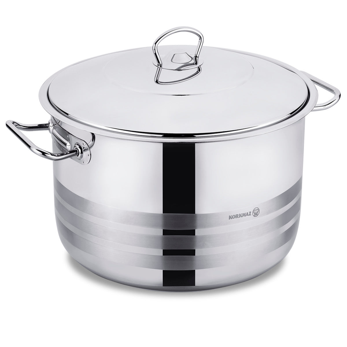Korkmaz Mega Stainless Steel Casserole Pot 36X22 Cm / 20.0 L. | KA1946