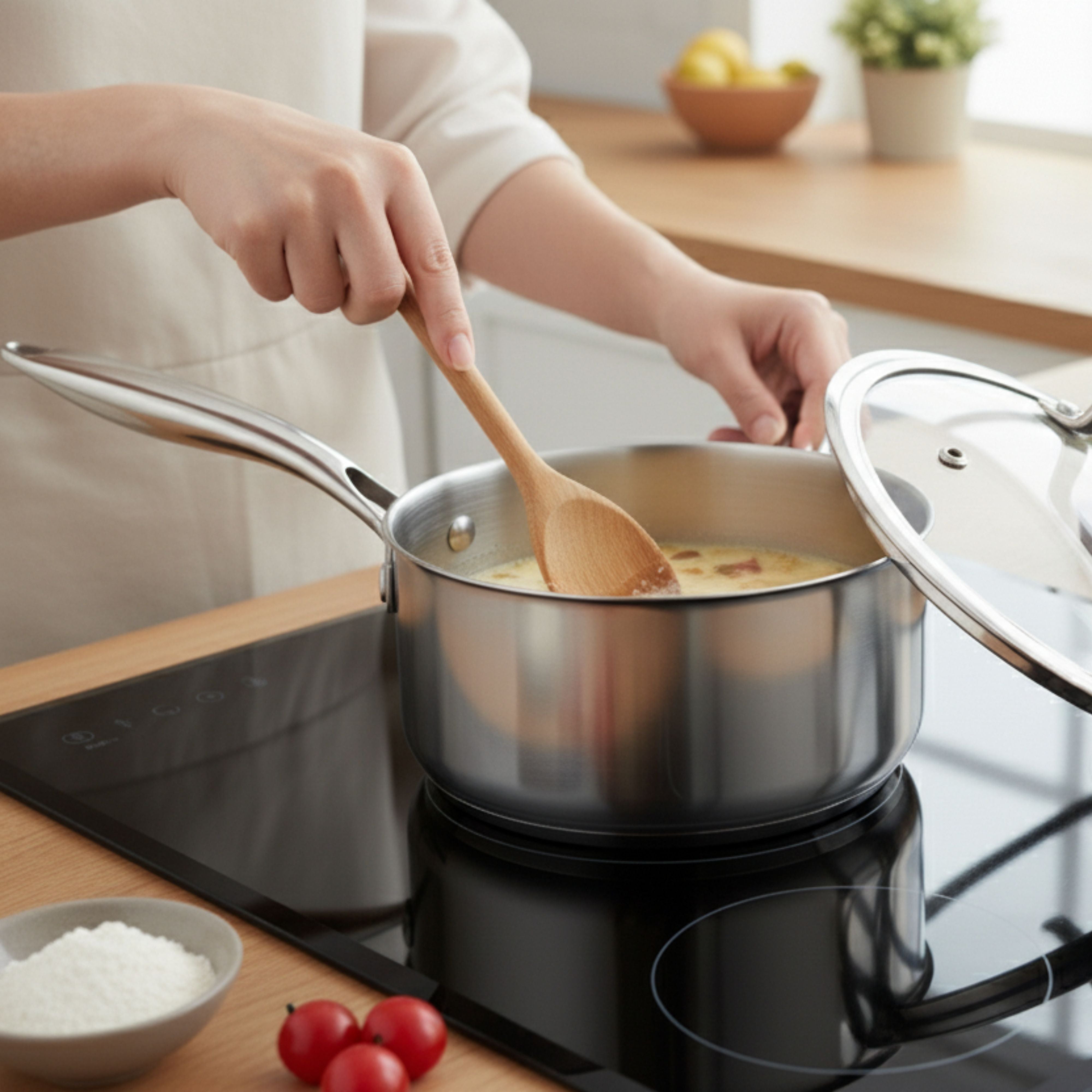 Prestige Infinity Tri Ply Stainless Steel 18cm Saucepan With Lid | Induction + all hob suitable | PR81187