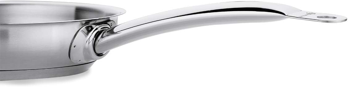 korkmaz Proline Satin Stainless Steel Frying Pan | Frying Pan | Omlette Cooking Pans | Induction Compatible Capsule Bottom (Small 16x4,2cm)