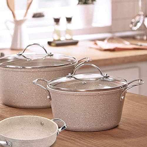 Korkmaz Granita Forged Aluminium Square Grill Frypan 35X25cm 3.2L | Non-Stick Granite Coated Grill Pan | Induction Compatible Cookware | KA1269