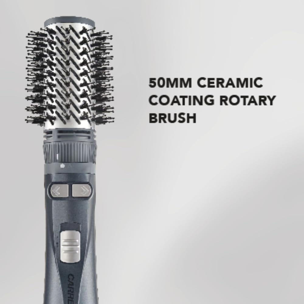 CARRERA OMNI Styler 1200W Hot Air Brush – One Step Hair Dryer & Volumizer with Rotating Ceramic Brush, 6 Attachments, Frizz Control, 3 Heat Settings, Cool Shot, Blow Dry & Style, CRR528, 2 Yr Warranty