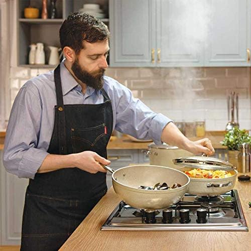 Korkmaz Granita Forged Aluminium Wok 28X8.5cm | Non-Stick Granite Coated Wok | Induction Compatible Cookware | KA1267