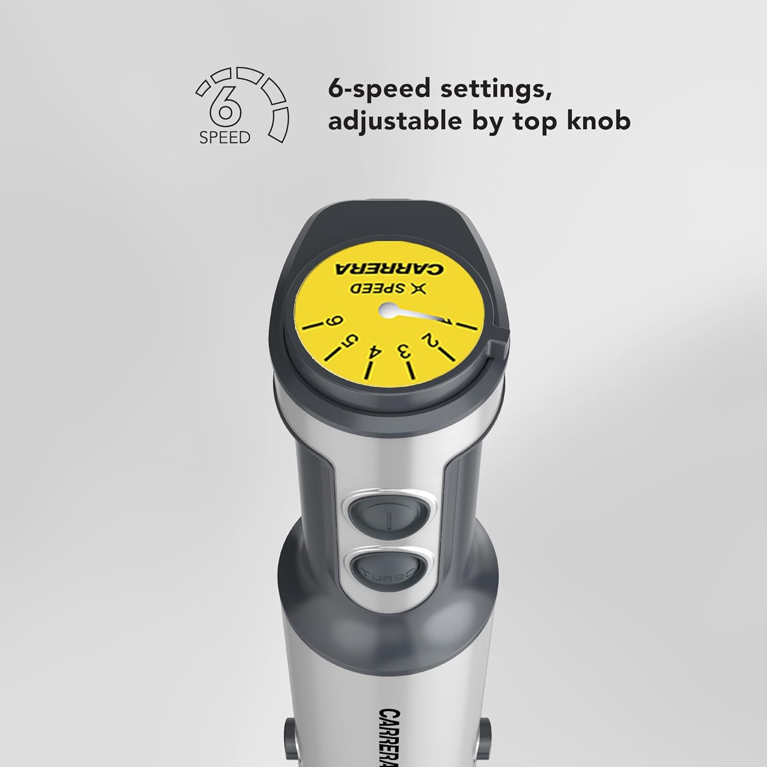 CARRERA 1000W Stick Blender, 4-in-1 Hand Blender & Grinder – Stainless Steel, Full Copper DC Motor, Turbo, LED Display, For Soups, Smoothies, Chutneys, Baby Food – CRR453, 2-Year Warranty