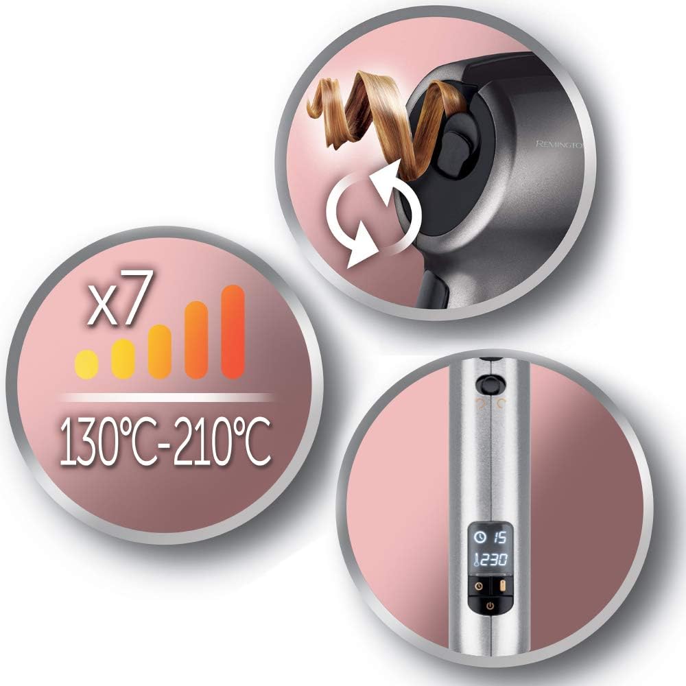 Remington Keratin Protect Auto Curler | Intelligent Curl Technology with Keratin & Almond Oil Infused Barrel for Healthy, Glossy Curls – CI8019