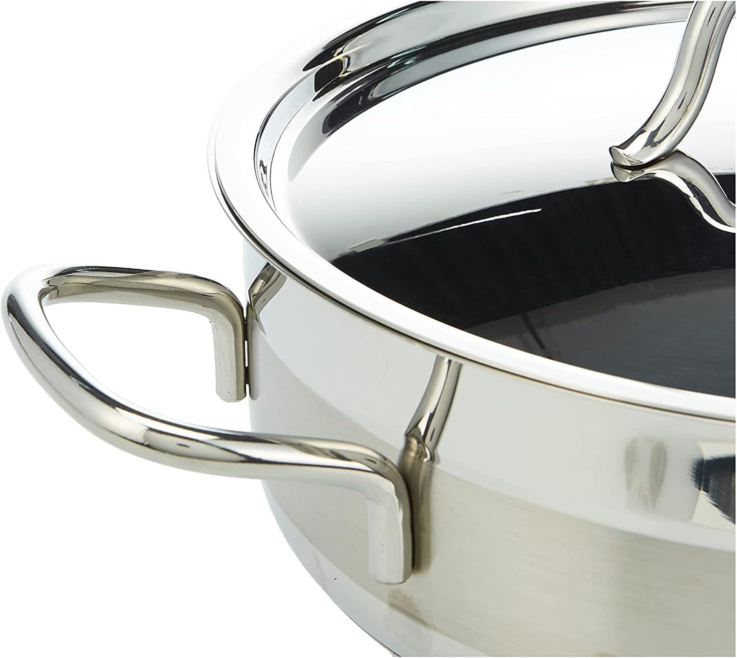 Korkmaz Alfa 9 Pieces Stainless Steel Cookware Set | Induction Compatible Tri-Ply Bottom Cookware Pots and Pans Set | Silver - KA1660