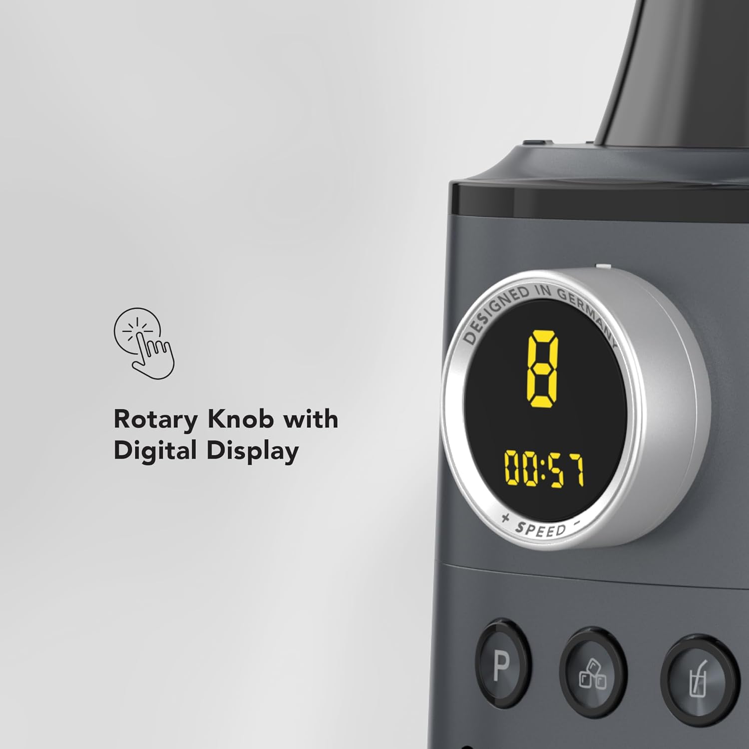 CARRERA Digital Food Processor № 568 – 1000W High-Performance Food Processor with Digital Knob, LED Display & Multi-Function Accessories