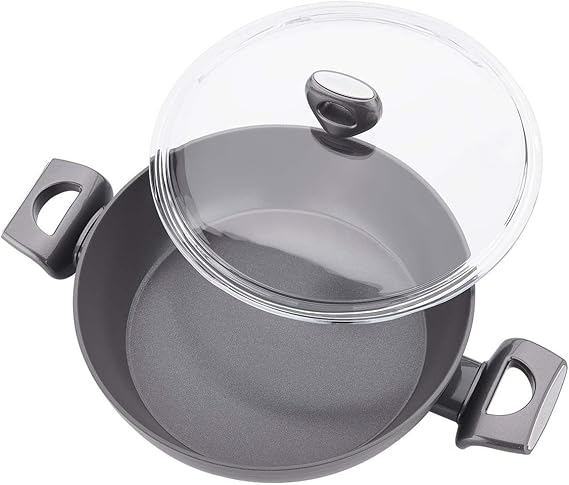 Korkmaz Nora Ceramic Low Casserole 24X5.8 cm / 2.2 L | High-heat-resistant Ceramic Coating Non-stick Cooking Pot - KA3933