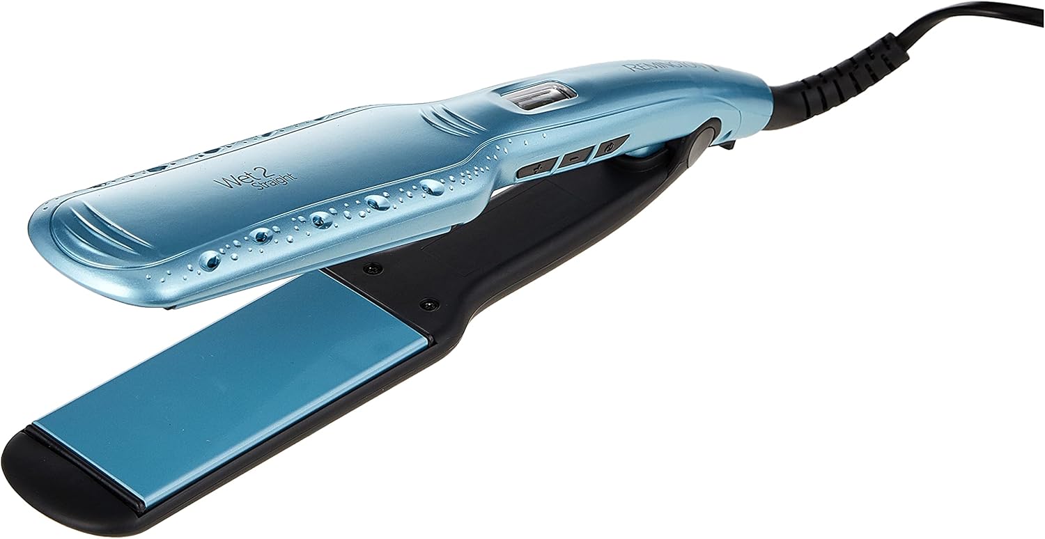 Remington Wet2Straight Wide Plate Hair Straightener | Straighten Damp Hair Safely with Steam Hydration & 110mm Plates – S7350