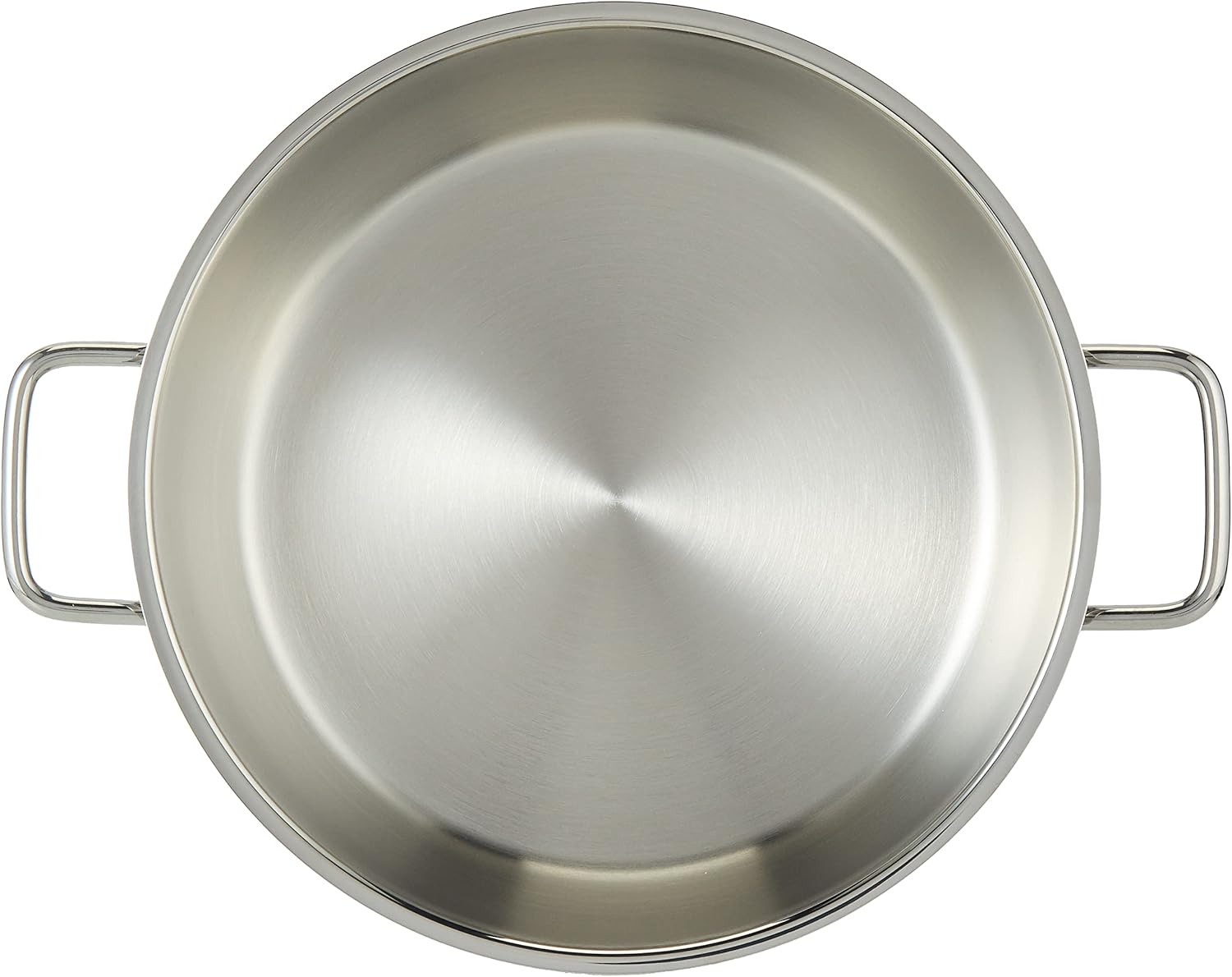 Korkmaz Astra Stainless Steel Low Casserole Silver 24x8 cm / 3.6 L | Induction Compatible Tri-Ply Bottom Cooking Stock Pot with Lid | Silver - KA1904