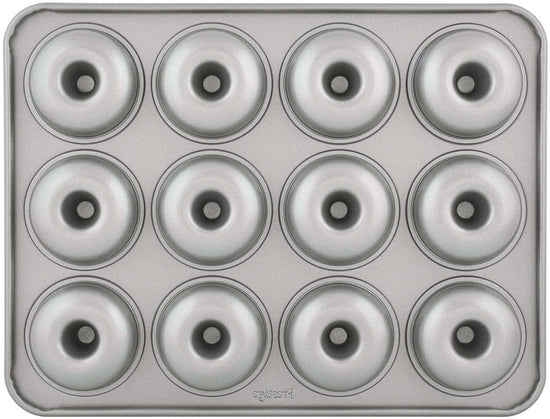 Prestige Mini Donut Pan | Non-Stick Baking Pan with 12 Cup | Donut Baking Tray | Grey - PR218616