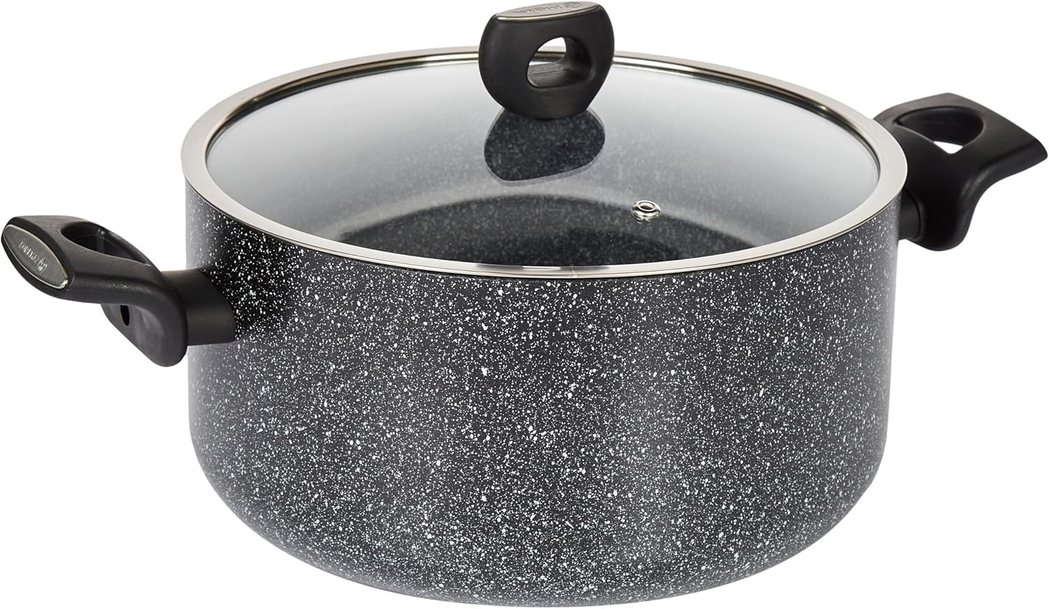 Korkmaz Nora Plus 11 Pcs Cookware Set | Granite Coated Cast Aluminium Cooking Set | Inductions Compatible Pots and Pans Set | Black - KA2681