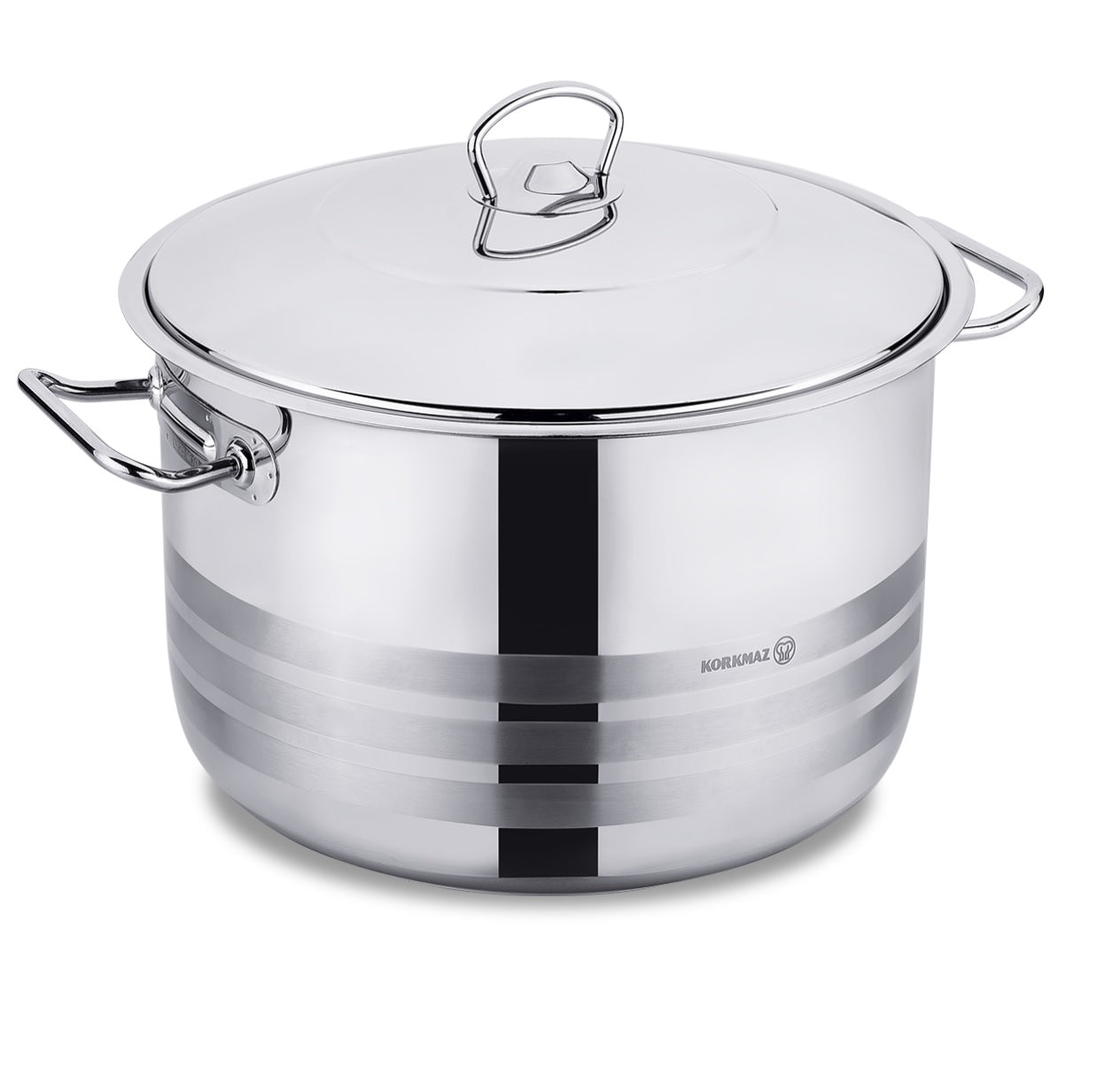 Korkmaz Mega Stainless Steel Casserole Pot 50X33 Cm / 65.0 L. | KA1952