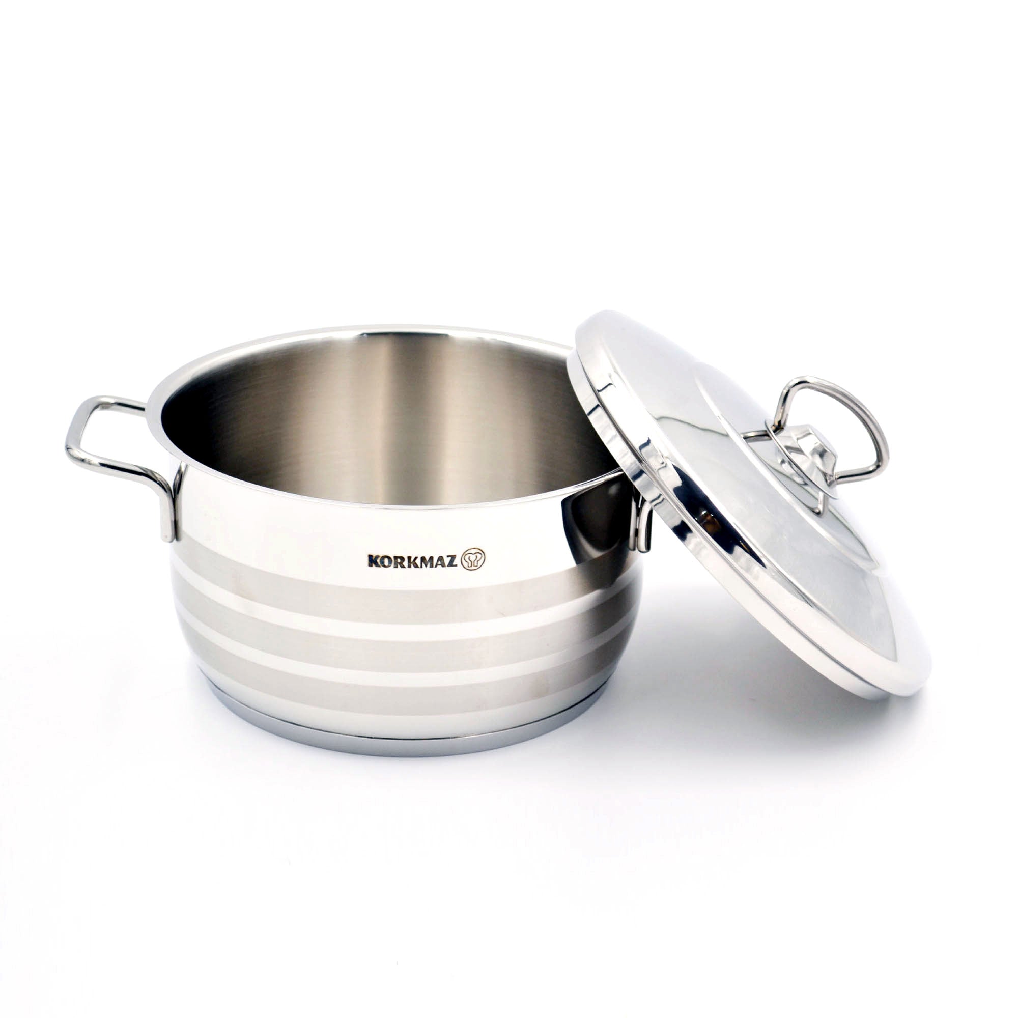 Korkmaz Astra Stainless Steel Casserole Pot 26X15 Cm / 8.0 L.
| KA1908
