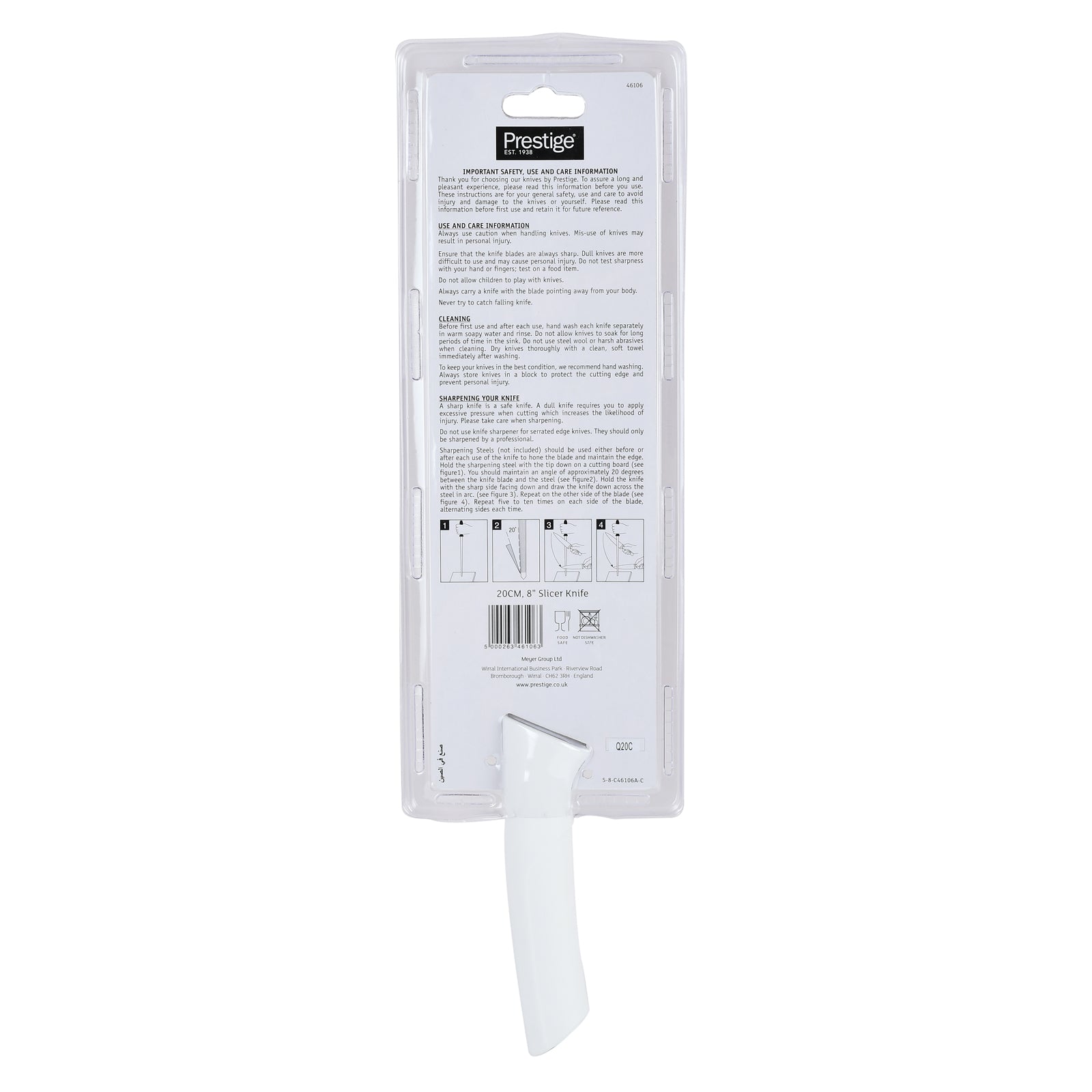 Prestige Basic Advance Slicer Knife 20cm | White - PR46106