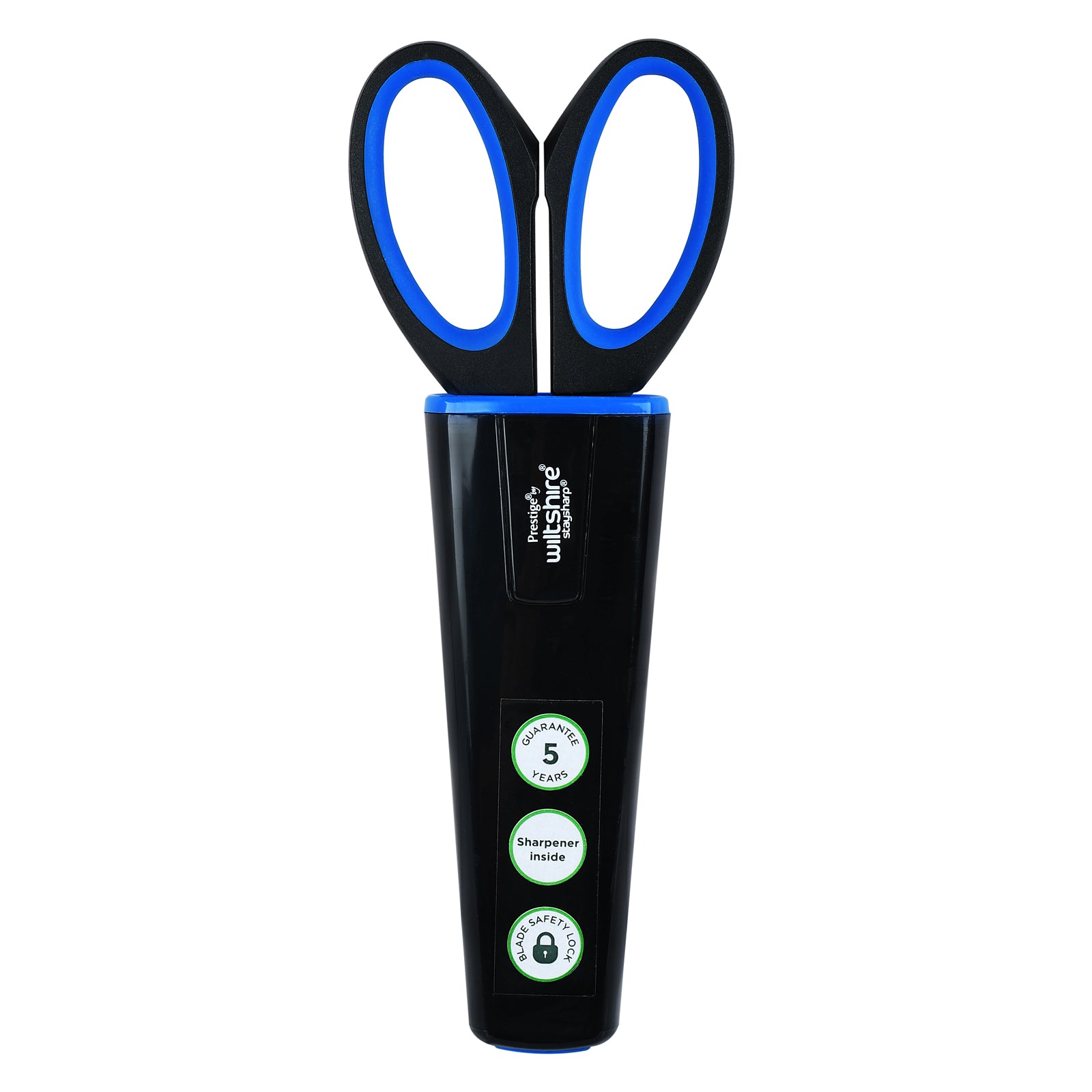 Prestige Staysharp Kitchen Scissors | Wiltshire Stainless Steel Material Scissors with Built-in Sharpner | PR1966 - Blue