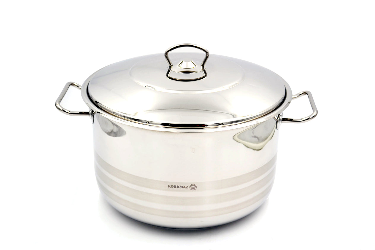 Korkmaz Mega Stainless Steel Casserole Pot 50X33 Cm / 65.0 L. | KA1952