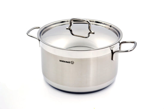Korkmaz Alfa Extra Deep Stainless Steel Casserole Pot 26X16 Cm / 8.5 L.
| KA1026