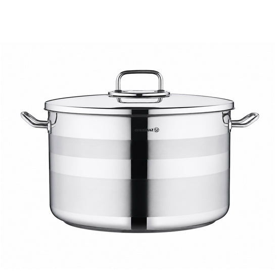Korkmaz Astron 15 pc Cookware set | Stainless Steel Pots and Pans Set | Inductions Compatible Tri-Ply Bottom Cooking Set | Silver - KA2057