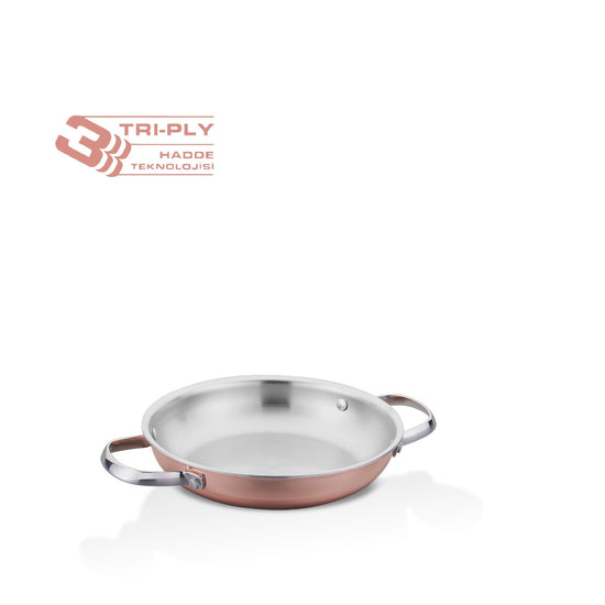 Korkmaz Divani Omelete Pan 18Cm | Induction Compatible Tri-Ply Bottom Stainless Steel Cooking Pot | KA2694