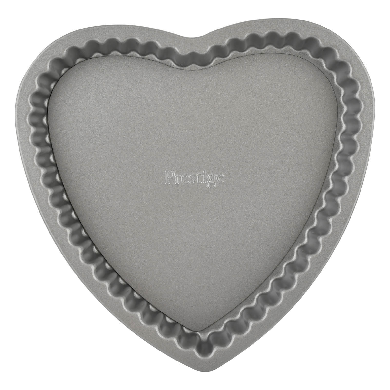 Prestige Loose Base Heart Shape Baking Pan | Non-Stick Heart Shaped Baking Pan | Grey - PR13221