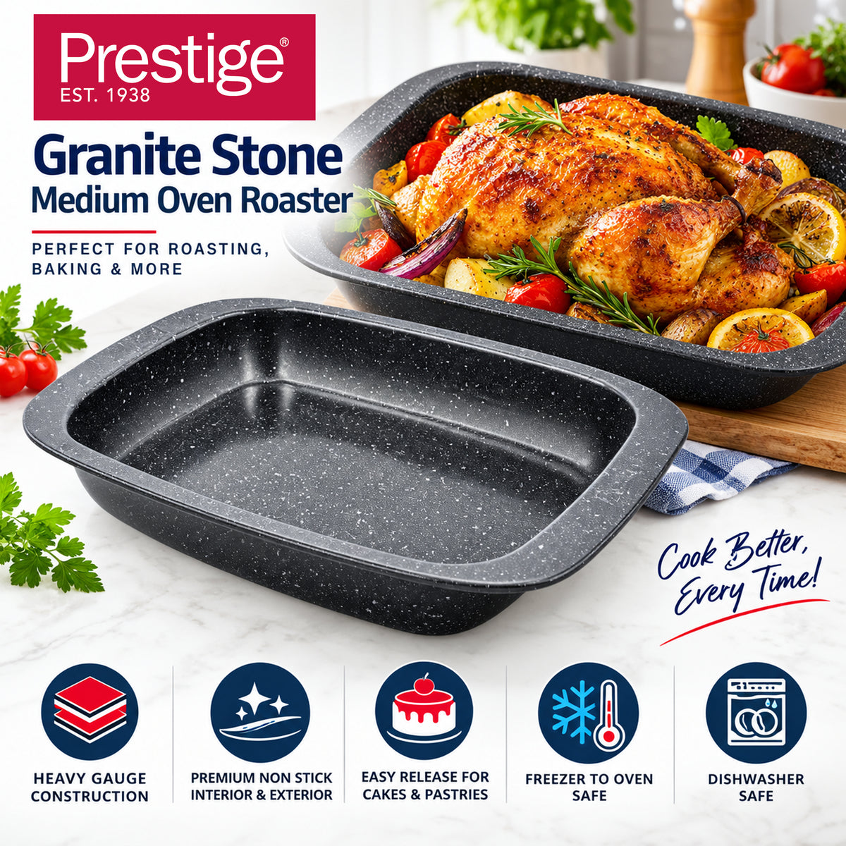 Prestige Granite Stone Medium Oven Roaster | PR48767