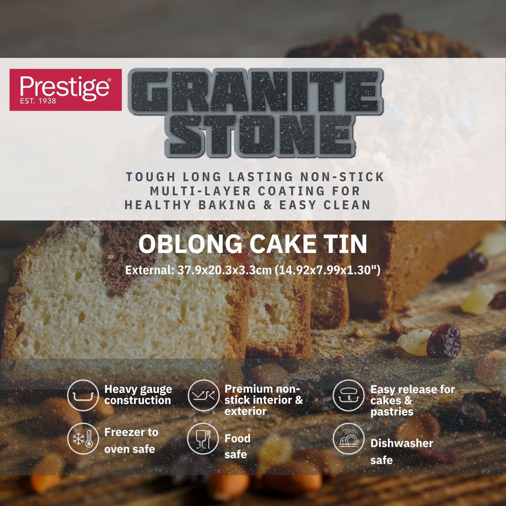 Prestige Granite oblong cake tin | PR48768