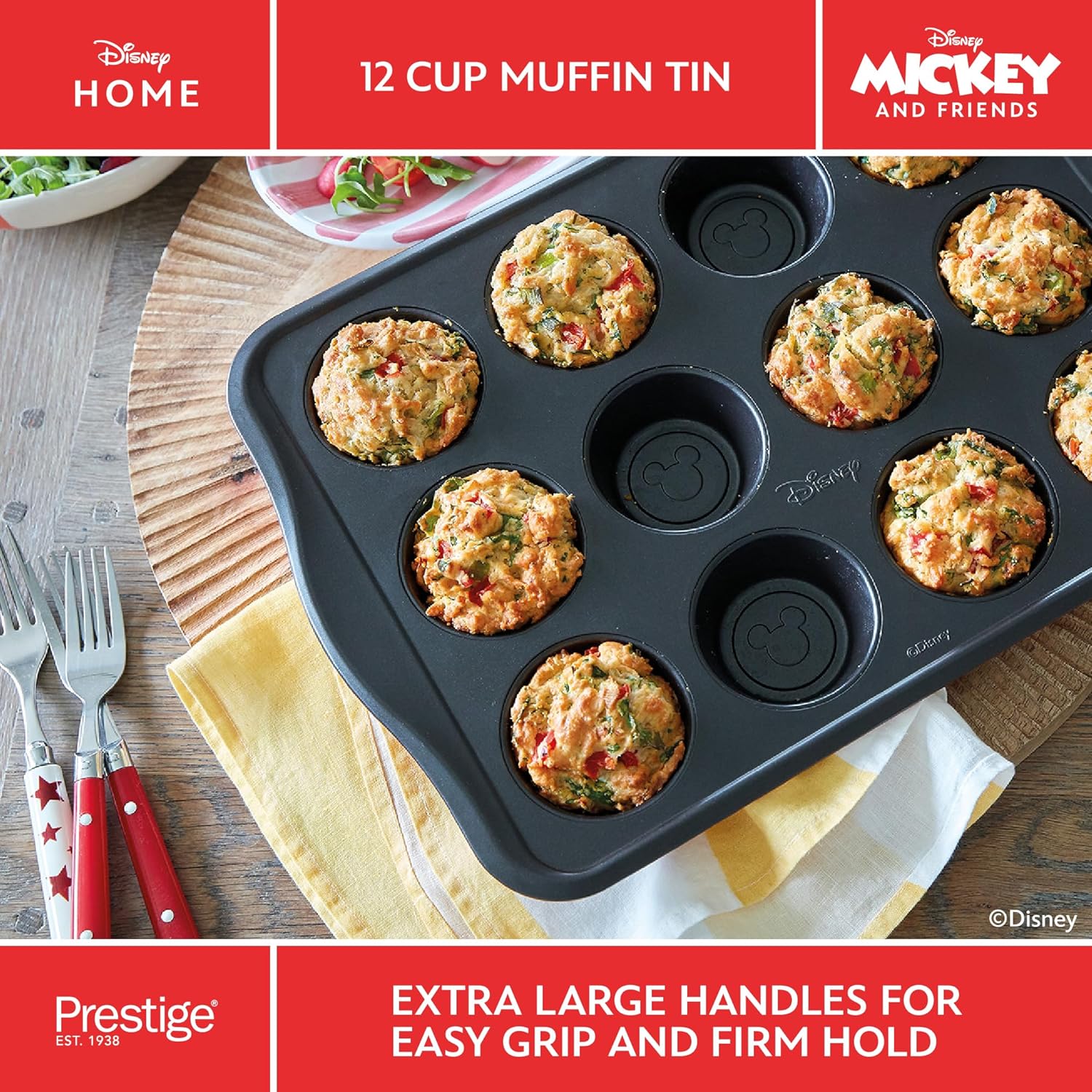 Prestige X Disney Bakeware Muffin Tin 12 Cup | PR48799