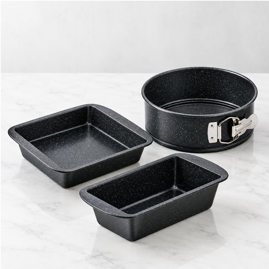 Prestige Granite 3Pcs Bakeware Set (23Cm Sq Cake Tin & 23Cm Loaf Tin / 18Cm Springform Cake Tin) | PR49078