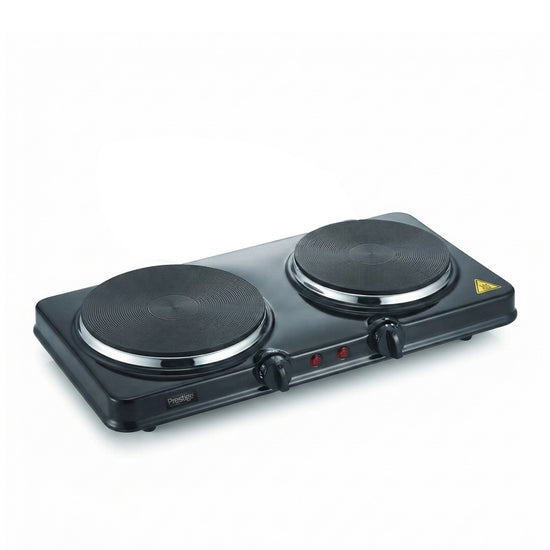 Prestige 2500W Ceramic Double Hotplate Rust Proof Body With Dual Temperature Controls | PR81405 - Black