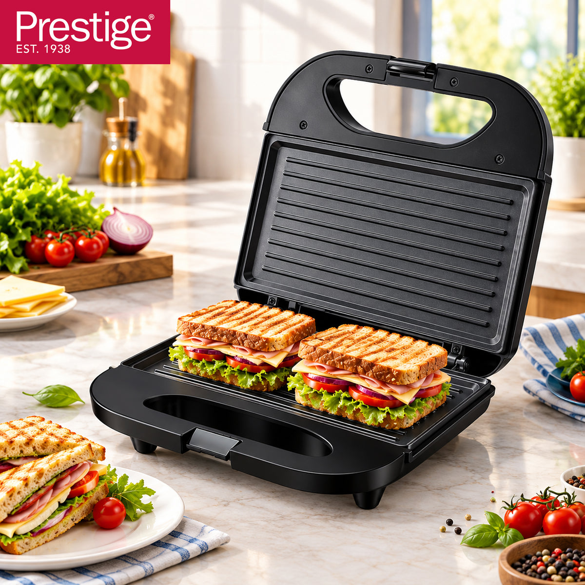 Prestige Stainless Steel Single Grill Sandwich Maker | PR81520