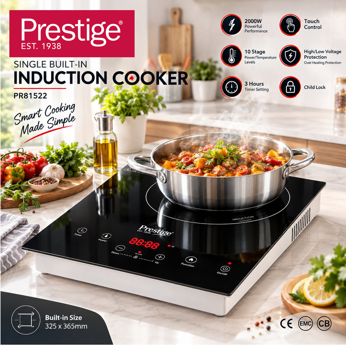 Prestige Single Built-In Induction Cooker | PR81522