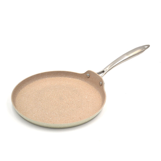 Korkmaz Granita Forged Aluminium Crepe Frypan | Non-Stick Granite Coated Roti Tawa | Induction Compatible Cookware | KA1270