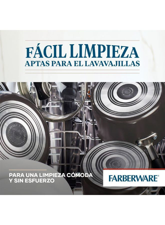 Farberware Cookstart Diamond Max Nonstick Cookware Set 15 Pcs - PEWTER