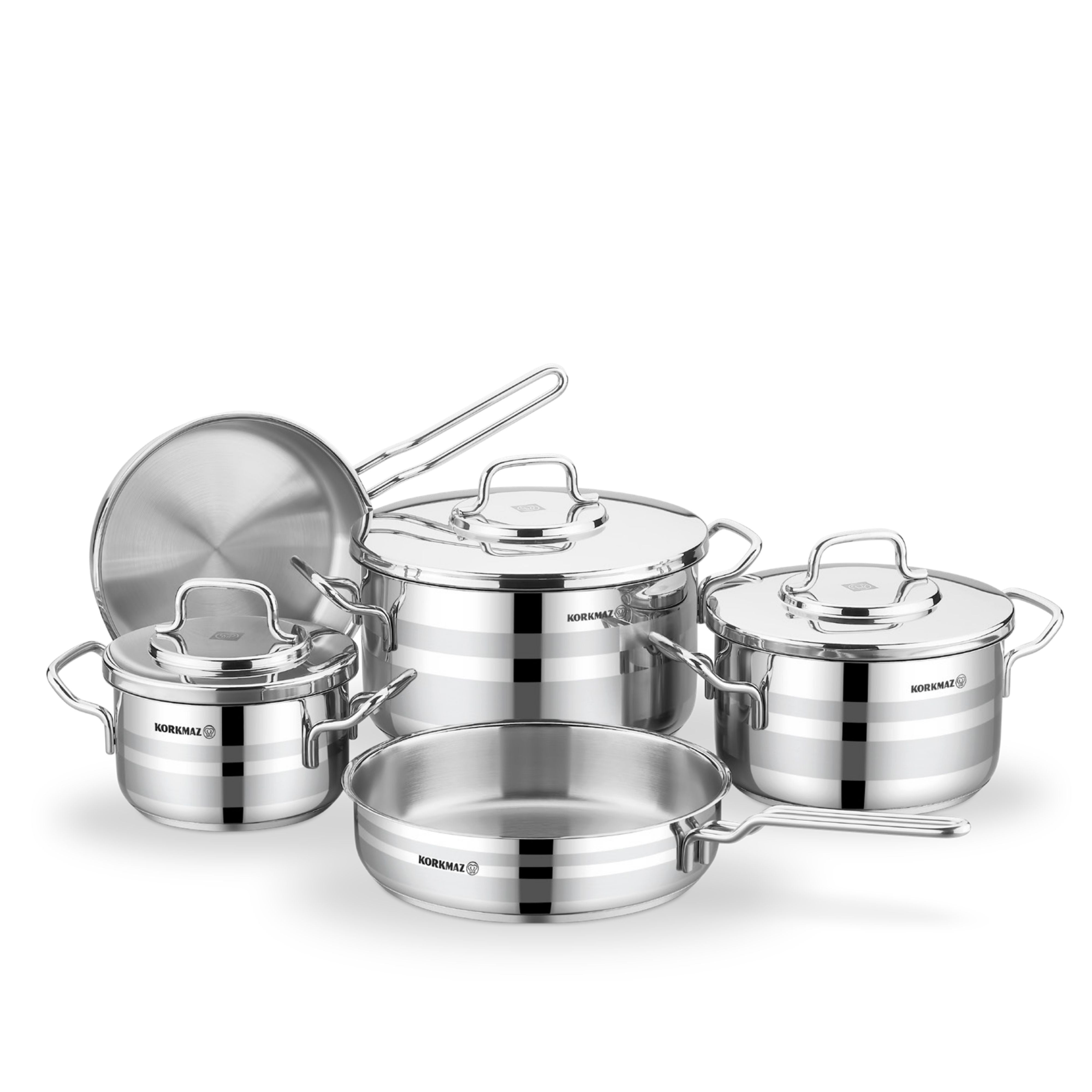 KORKMAZ ASTRON 8 PCS COOKWARE SET