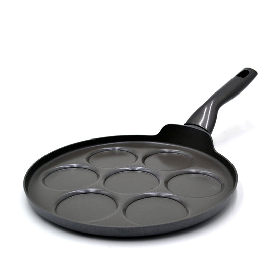 Korkmaz Nora Pancake Maker Pans | Ceramic Pan Cake Maker Griddle with 7 Mould | KA3937-26 cm
