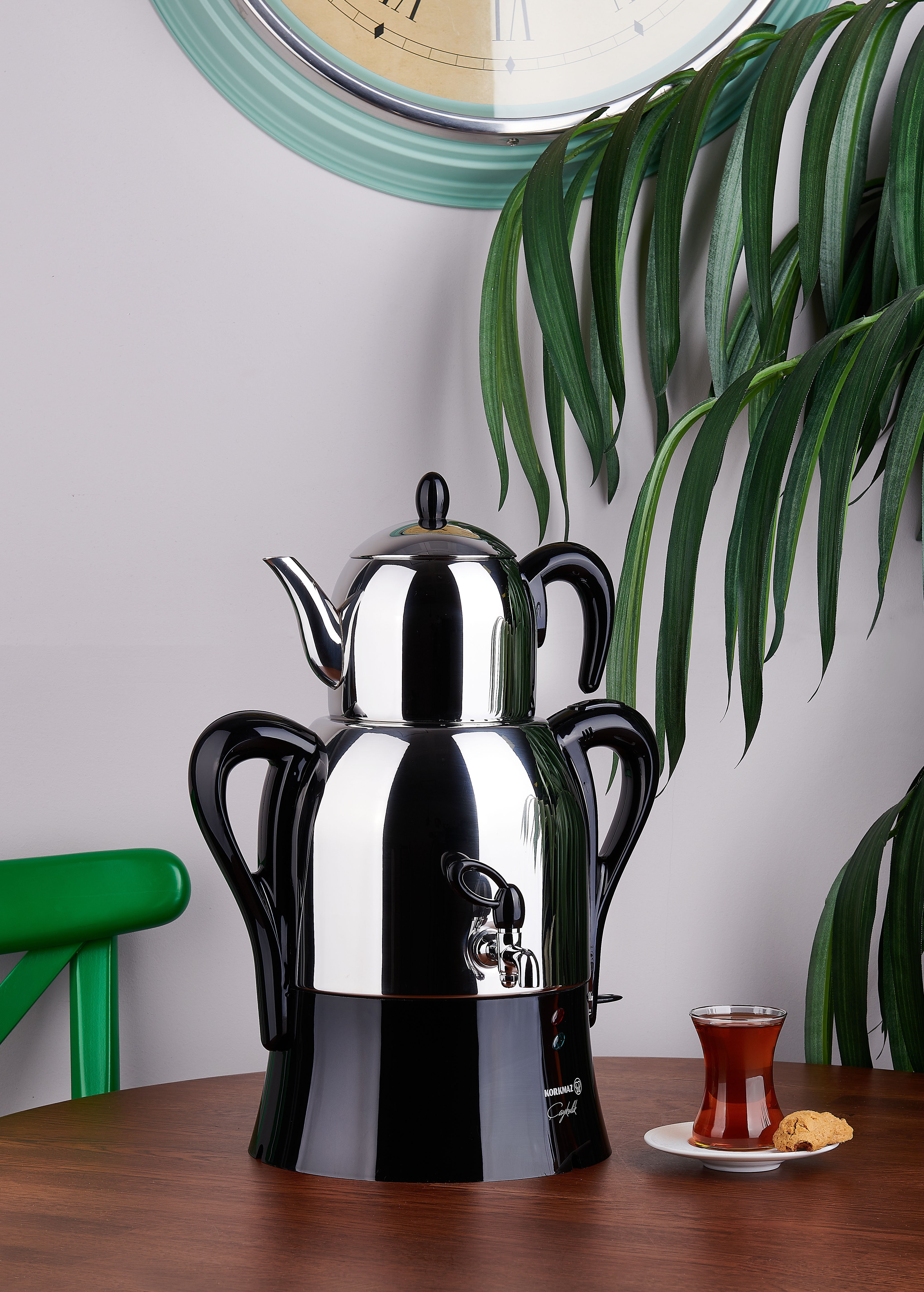 KORKMAZ CAYKOLIK ELECTRICAL SAMOVAR - BLACK