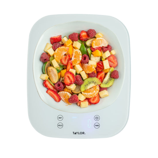 Taylor Pro Waterproof Digital Dual Scale | 14 kg Capacity Bathroom Scale | Durable, Easy-to-Read Design for Accurate Weight Measurement – White (Model: ELTYPSCALE13WP)