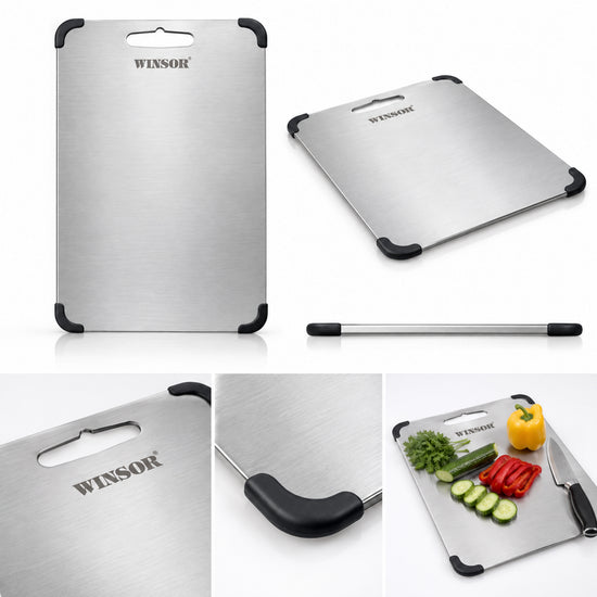 Winsor Stainless Steel Cutting Board 39Cm | Premium Scratch & Rust Resistance Surface | Easy To Clean | 1.2 MM Thickness | WR80844
