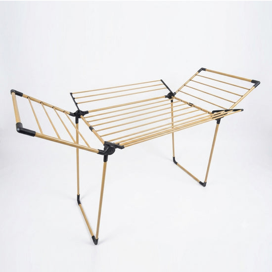 Winsor 21M Gold Clothes Drying Foldable Stand – Heavy Duty Iron Tubes with Rust Proof Powder Coating Laundry Dryer - WR80846 (Golden Edition)