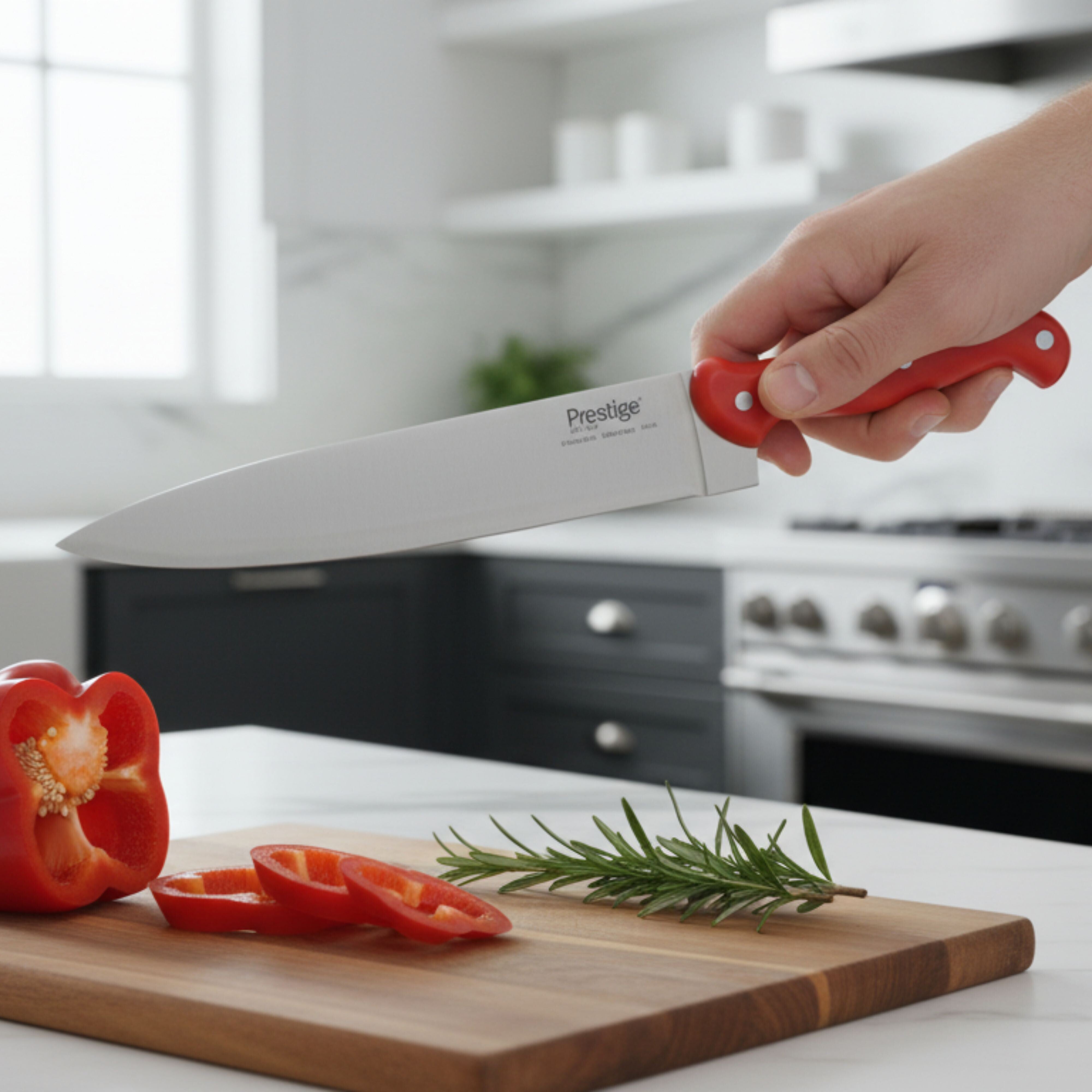 Prestige Professional Butcher Knife 10 inch - Red | Carving Slicing Meat Knife | PR49349