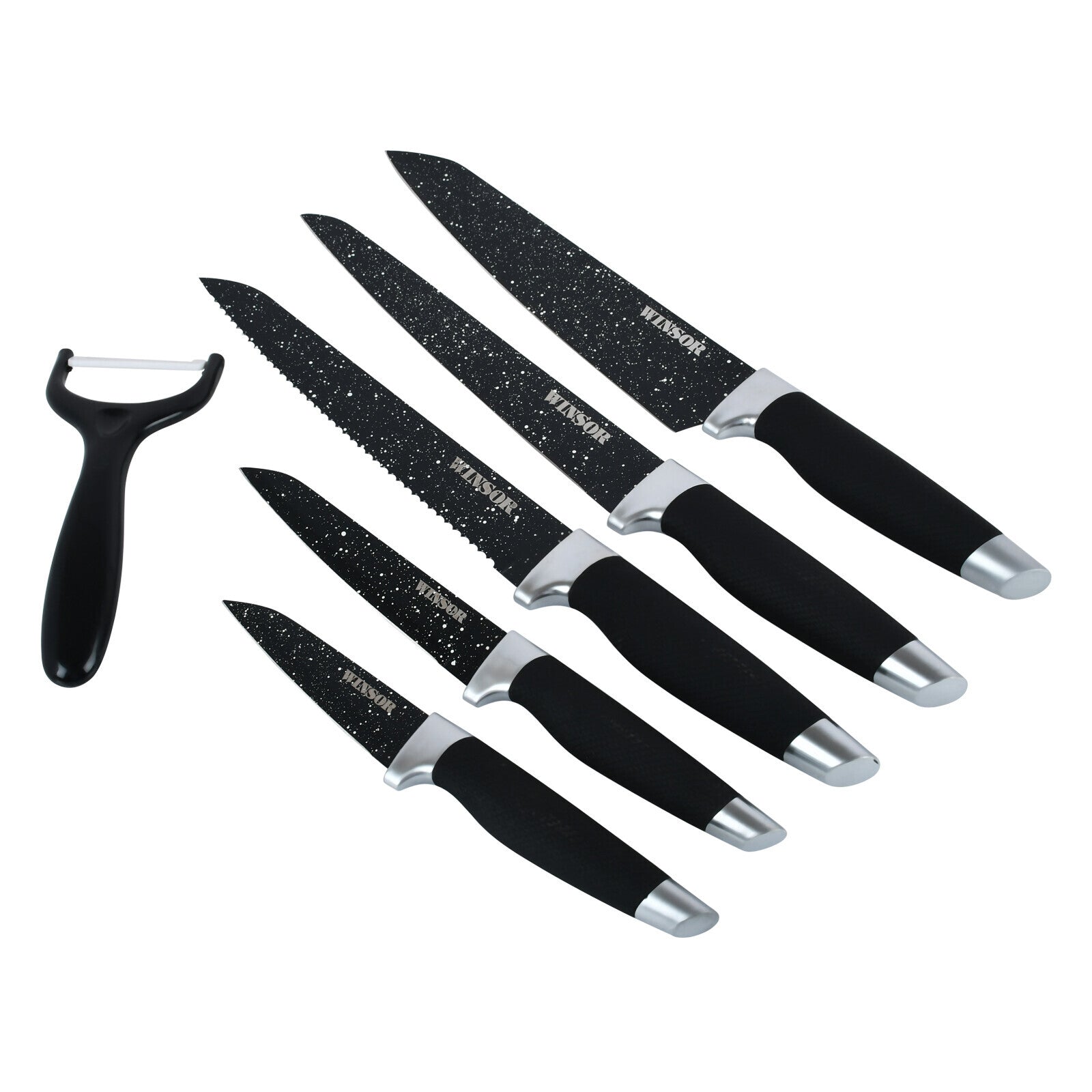 Winsor 6 Pcs Non Stick Soft Touch Handle Knife Set | WR6090