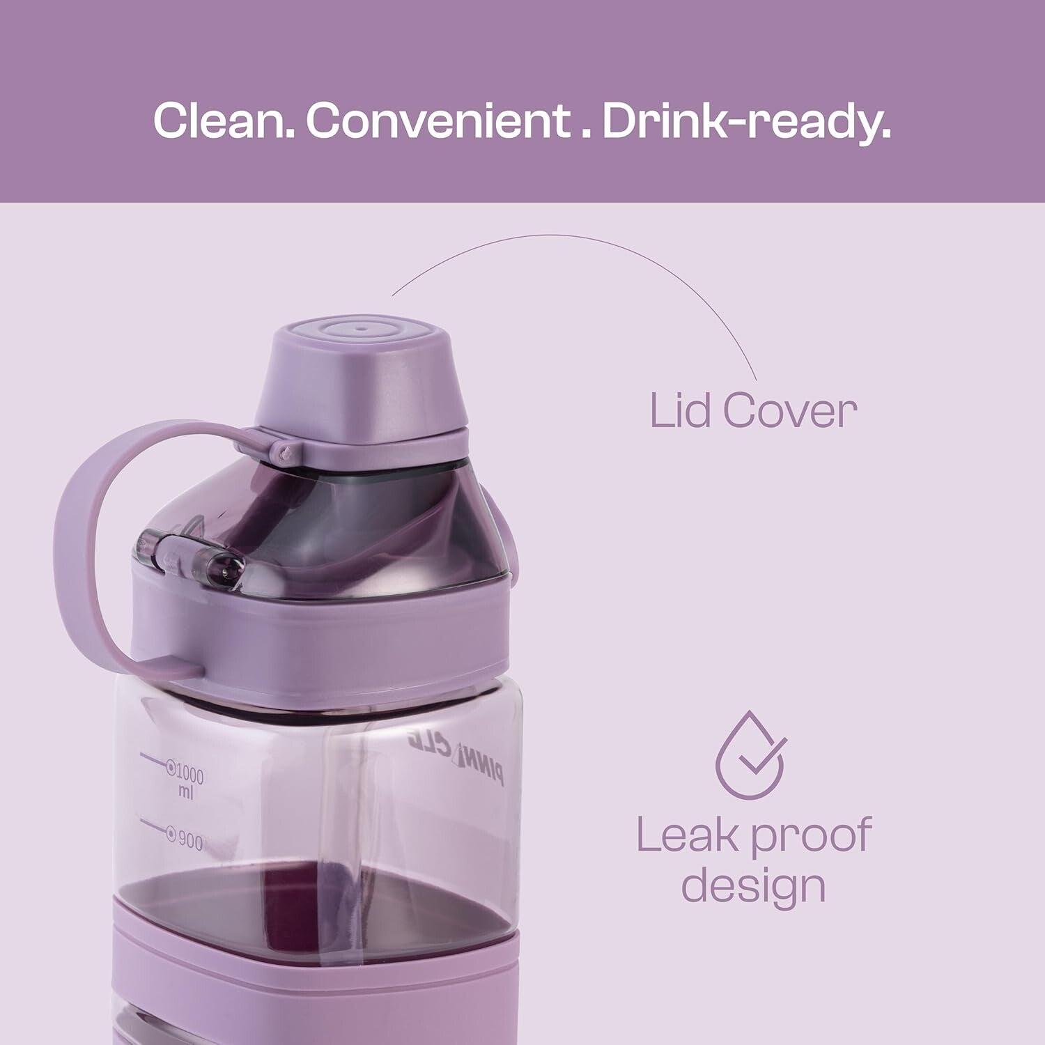 Pinnacle Piccolo Hydration Bottle (1 L, Lavender) | WPHY L-1032