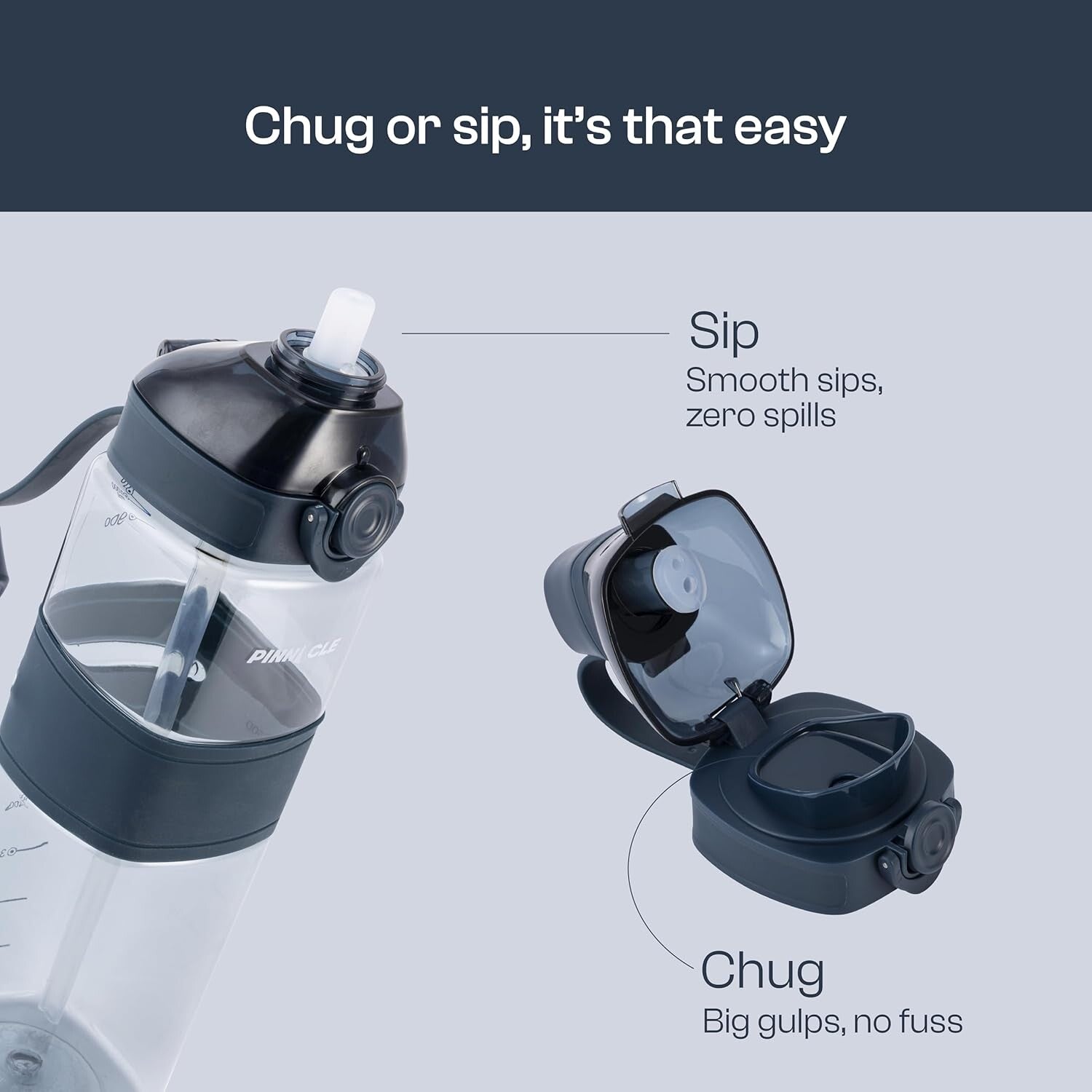 Pinnacle Piccolo Hydration Bottle (1 L, Navy Blue) | WPHY B-1030